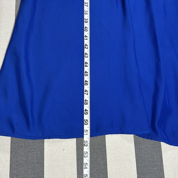 Felicity & Coco Womens Blue Empire Waist Maxi Dress Sleeveless Spaghetti LP - Picture 8 of 11